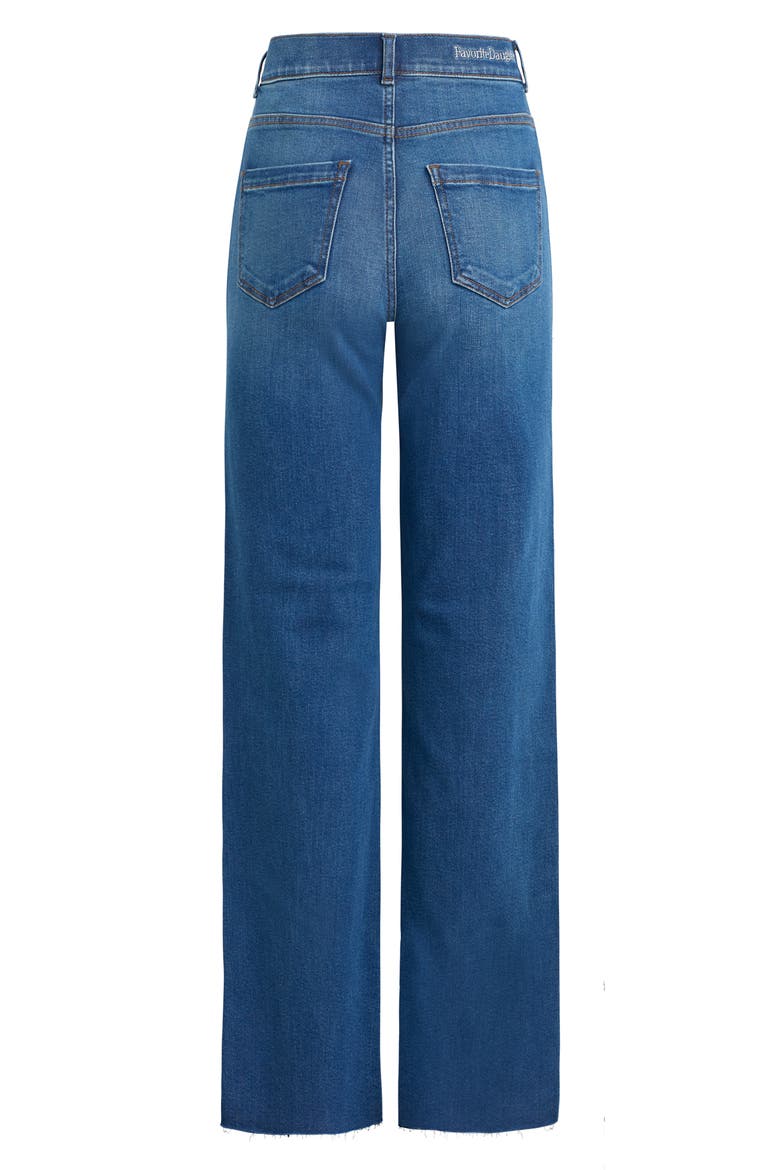 The Jordie Raw Hem High Waist Super Wide Leg Jeans, Alternate, color, MADISON