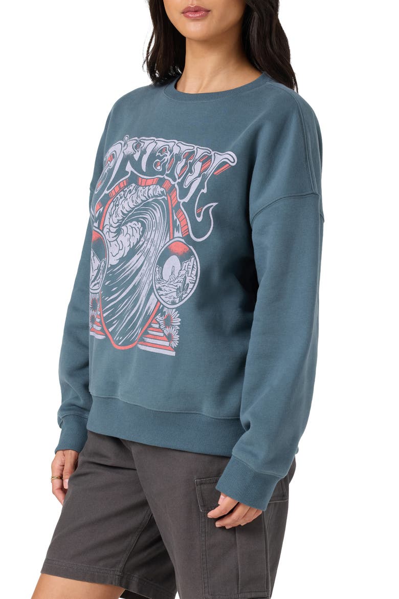 Psychd Oversized Graphic Sweatshirt, Alternate, color, DARK SLATE