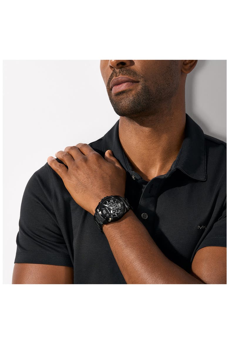 Alek Chronograph Watch, 44mm, Alternate, color, BLACK