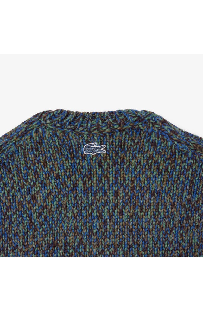 Lacoste Classic Fit Crocodile Intarsia Sweater, Alternate, color, Bleu France Mouline