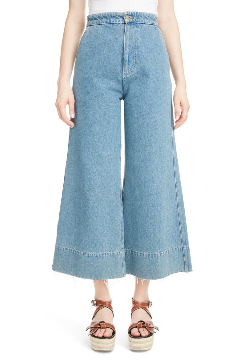 Crop Wide Leg Jeans, Main, color, INDIGO