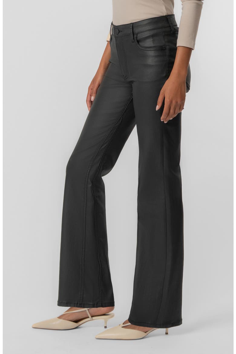 Kelly High Waist Kick Flare Jeans, Alternate, color, MATTE BLACK