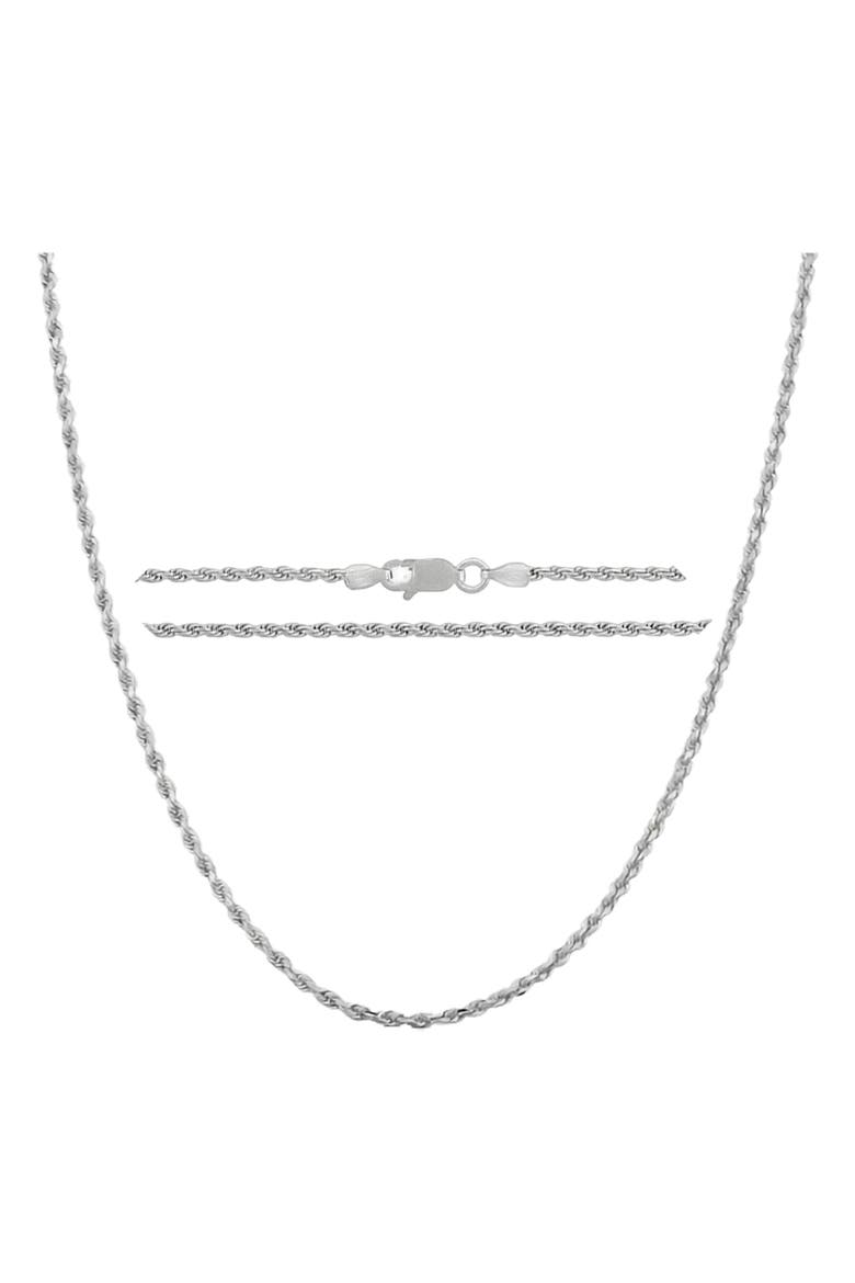 Sterling Silver Rope Necklace, Main, color, Silver