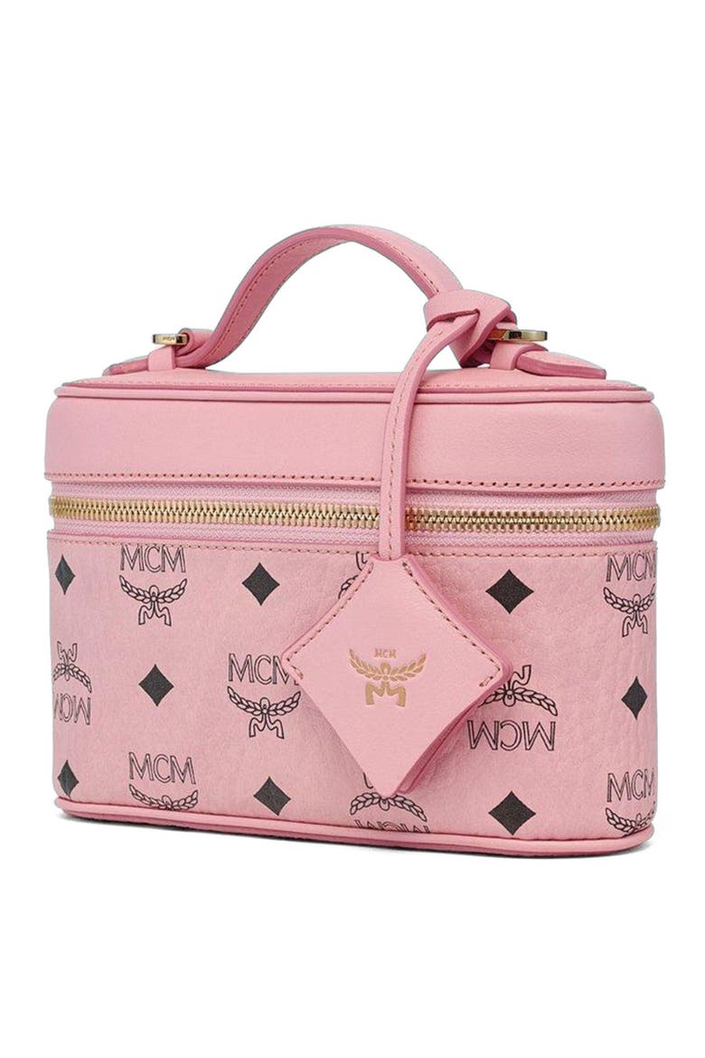 Aren Vanity Case in Visetos Leather Mix, Alternate, color, Soft Pink