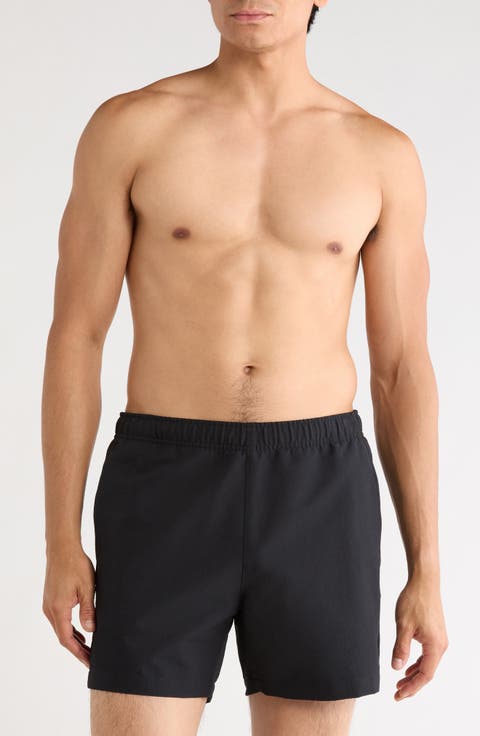 Jace Seersucker Swim Trunks