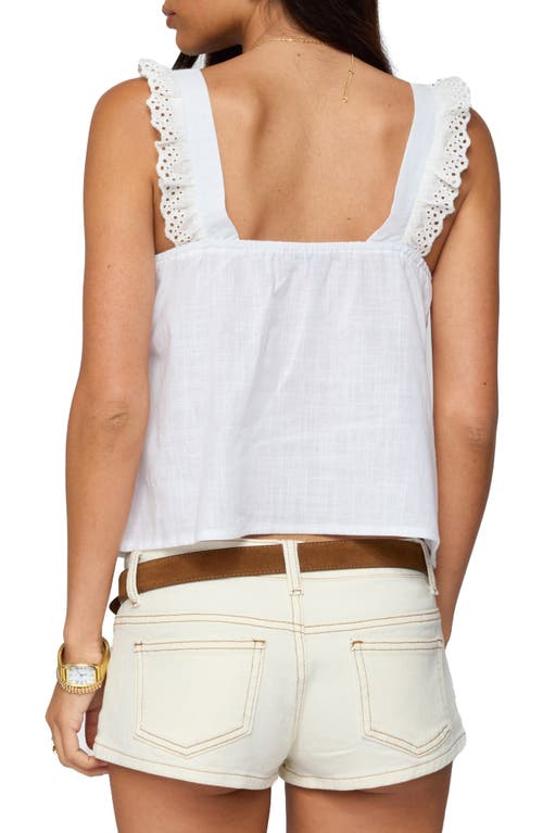 EDIKTED EDIKTED VIVIANA RUFFLE STRAP COTTON TANK 
