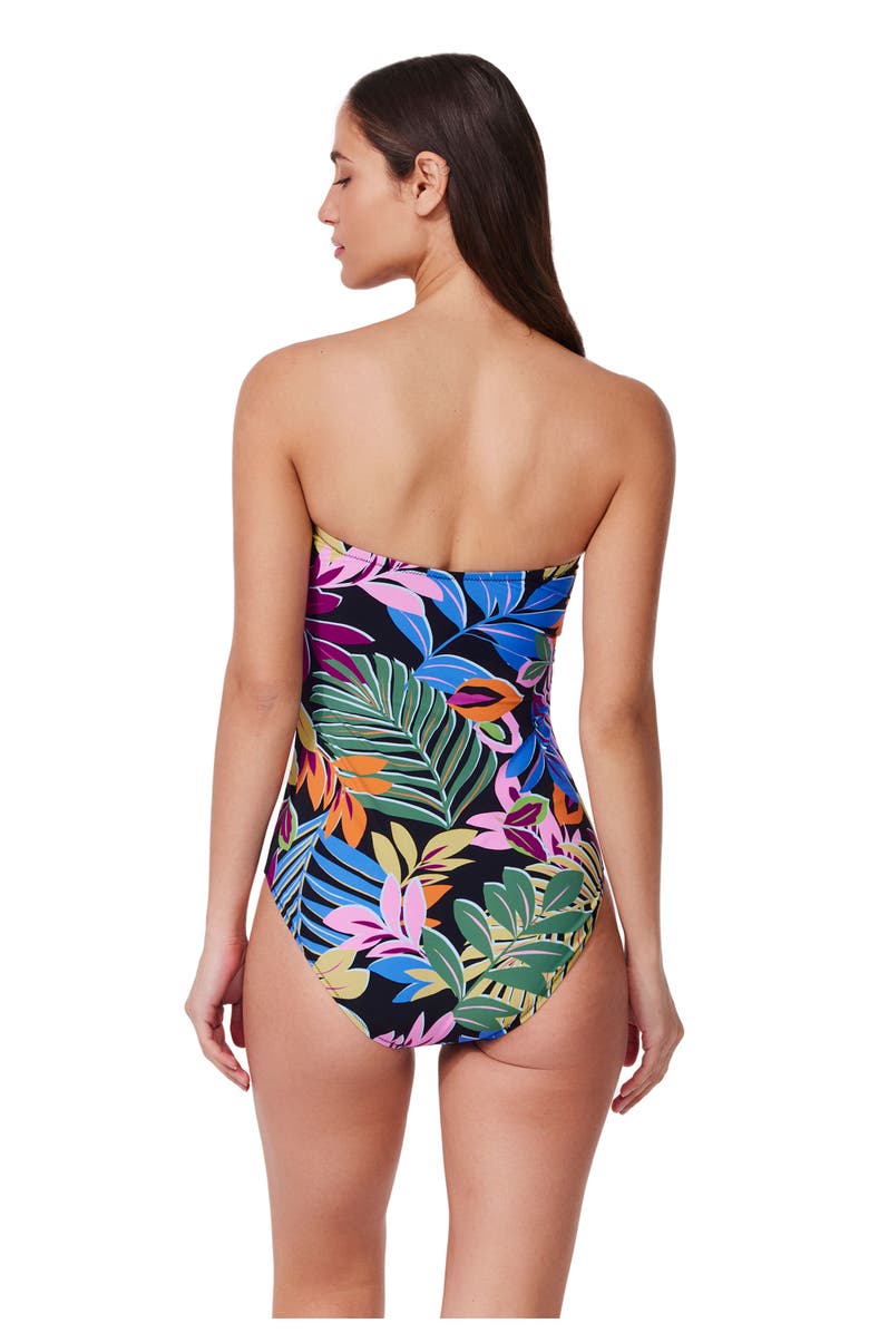 Profile by Gottex Costa Del Sol Bandeau One Piece, Alternate, color, Black-Multi