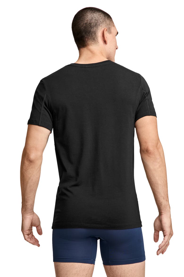 Men's Sweat Protect V-Neck Undershirt, Alternate, color, Black