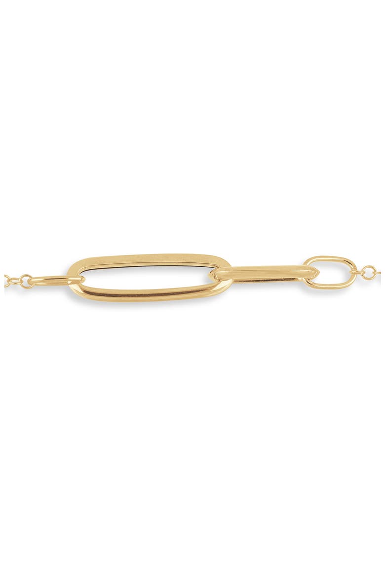 14k Gold Single Link Bracelet, Alternate, color, 14KY