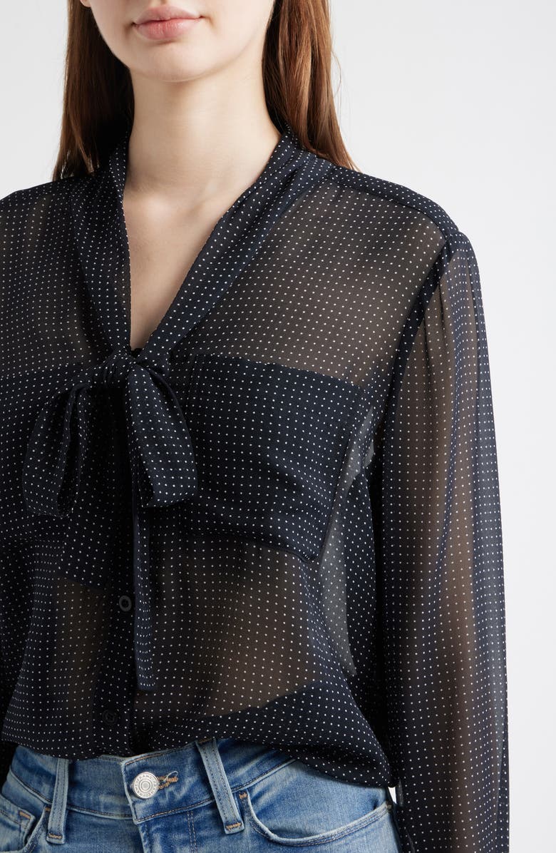 FRAME The Polka Dot Modern Tie Shirt, Alternate, color, Navy Multi