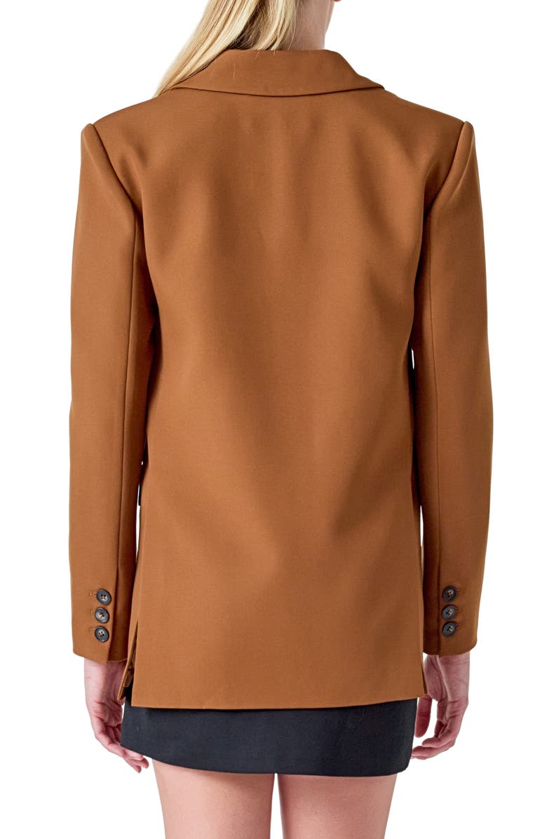 Endless Rose Everyday Oversize Two-Button Blazer, Alternate, color, Camel
