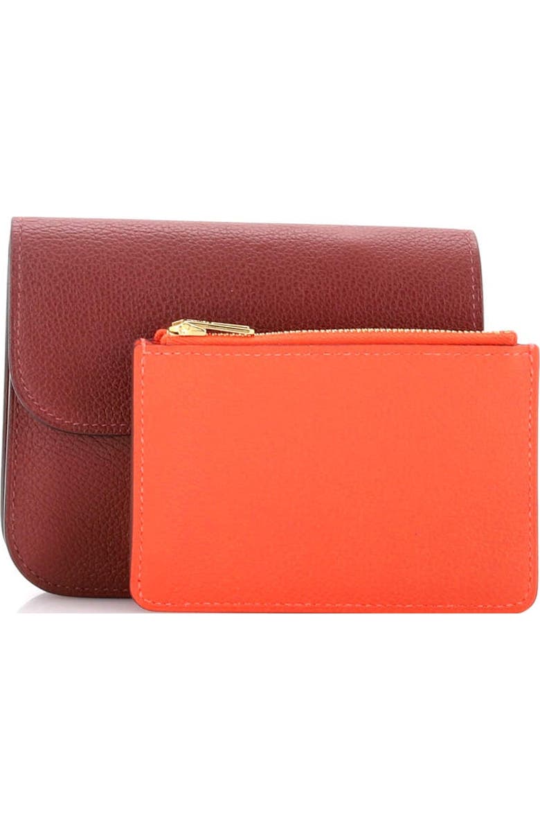Pre-Owned Hermes Constance Slim Wallet Evercolor, Alternate, color,