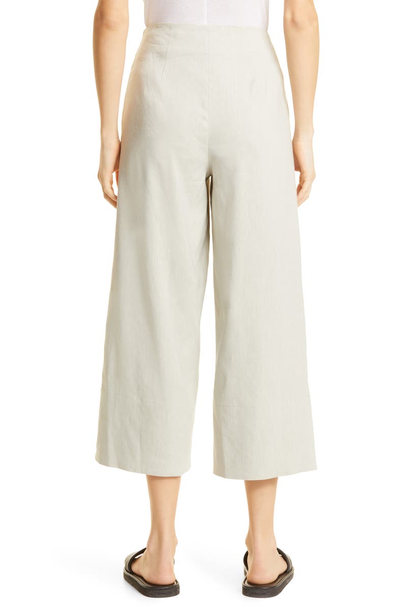 Vince Crop Wide Leg Linen Blend Pants, Alternate, color,