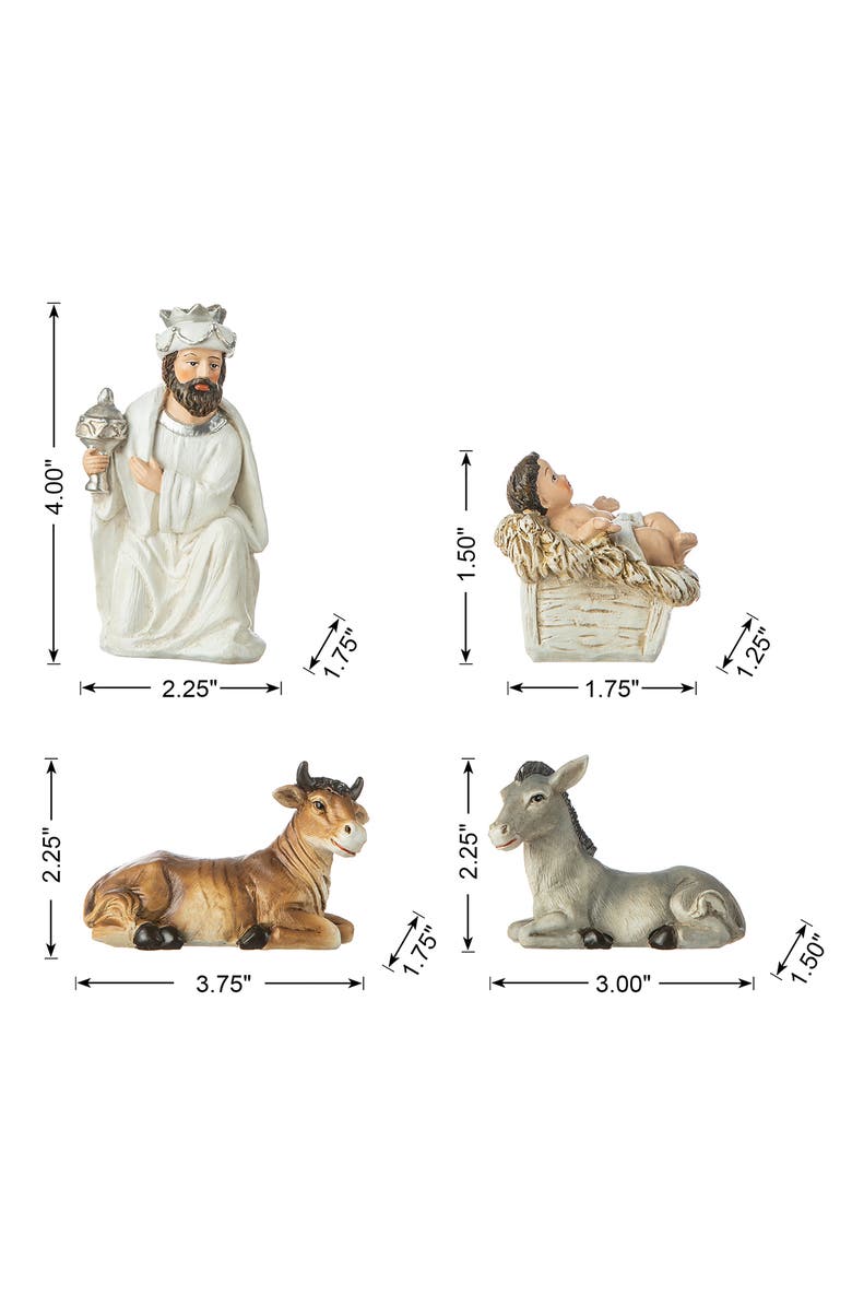 Glitzhome 11pcs Deluxe Resin Nativity Figurine Set, Alternate, color, 
