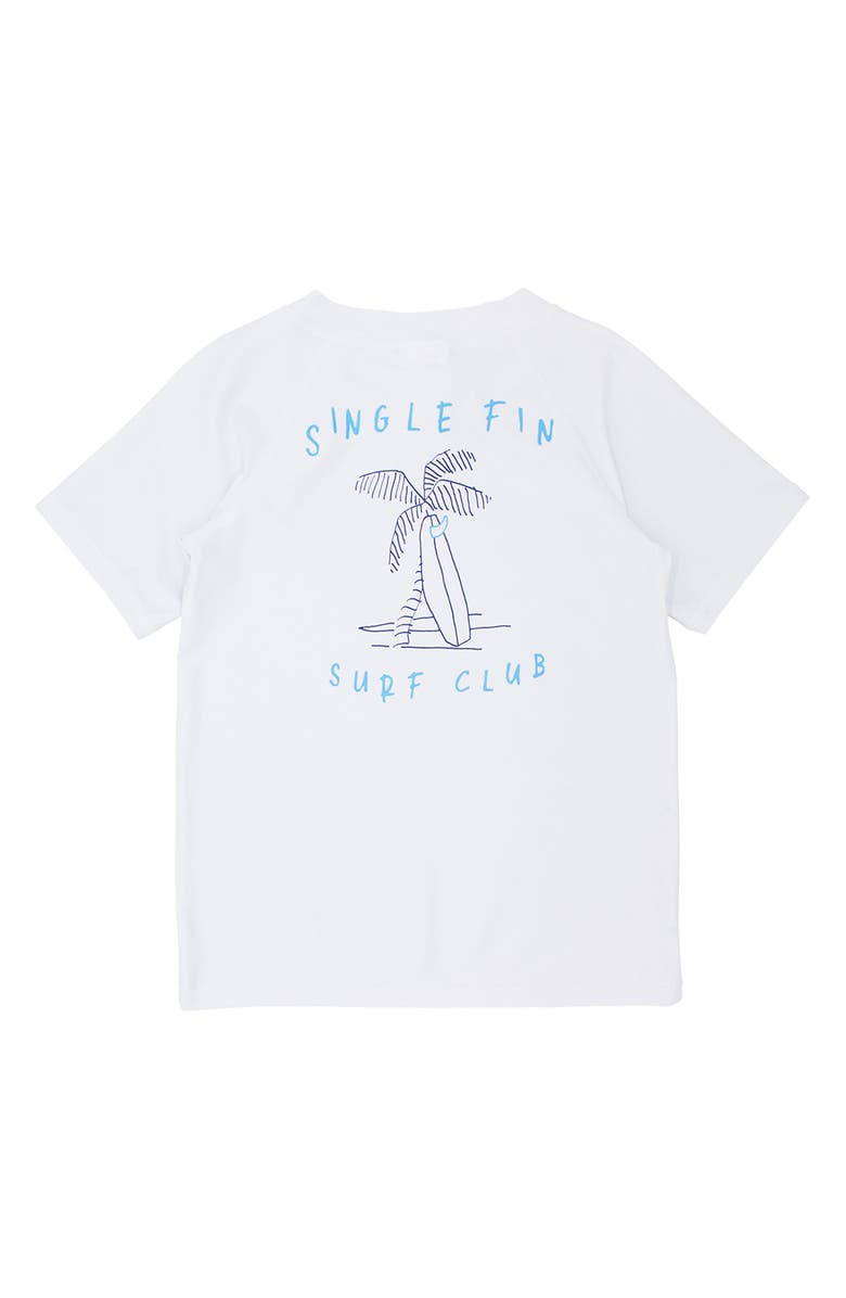 Feather 4 Arrow Kids' Single Fin Short Sleeve Rashguard, Alternate, color, 