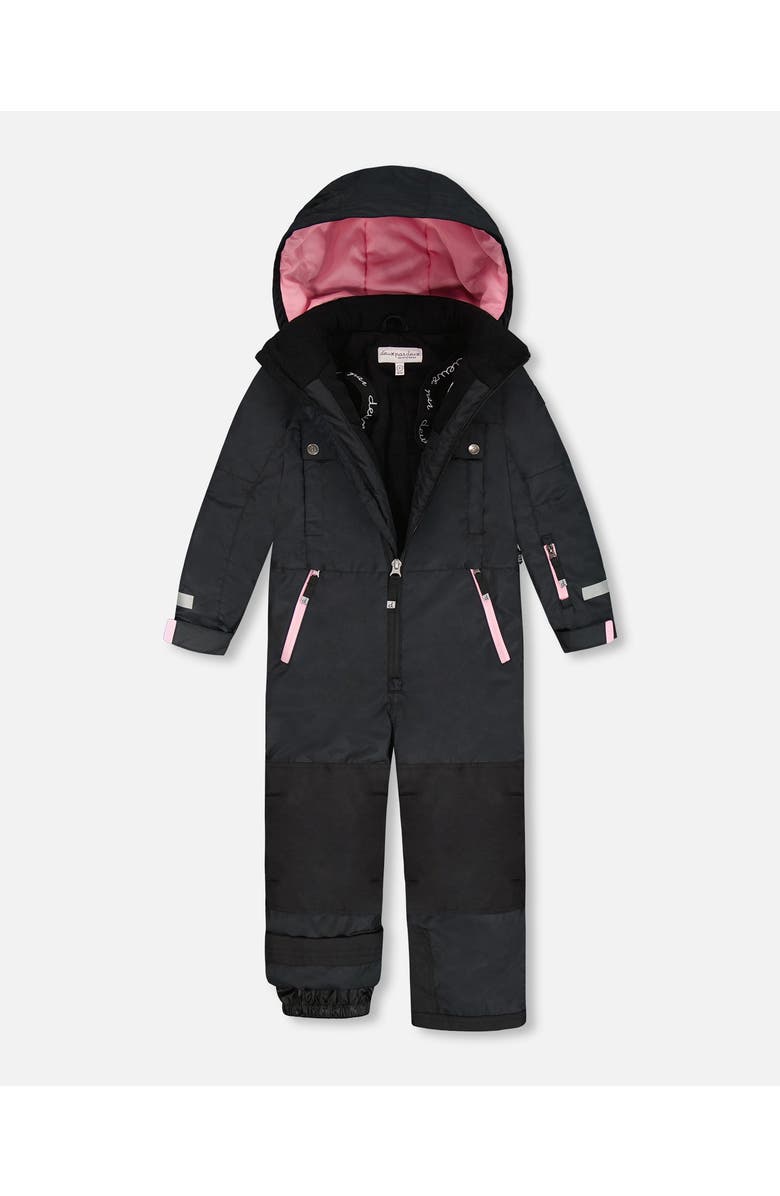 Deux par Deux Girl One-Piece Teknik Snowsuit, Alternate, color, Black