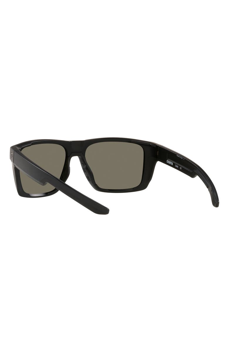Costa Del Mar Pargo 60mm Mirrored Polarized Square Sunglasses, Alternate, color, Matte Black