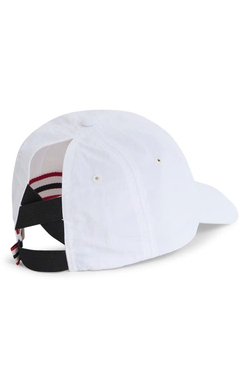 Hunter Ponytail Baseball Cap In White