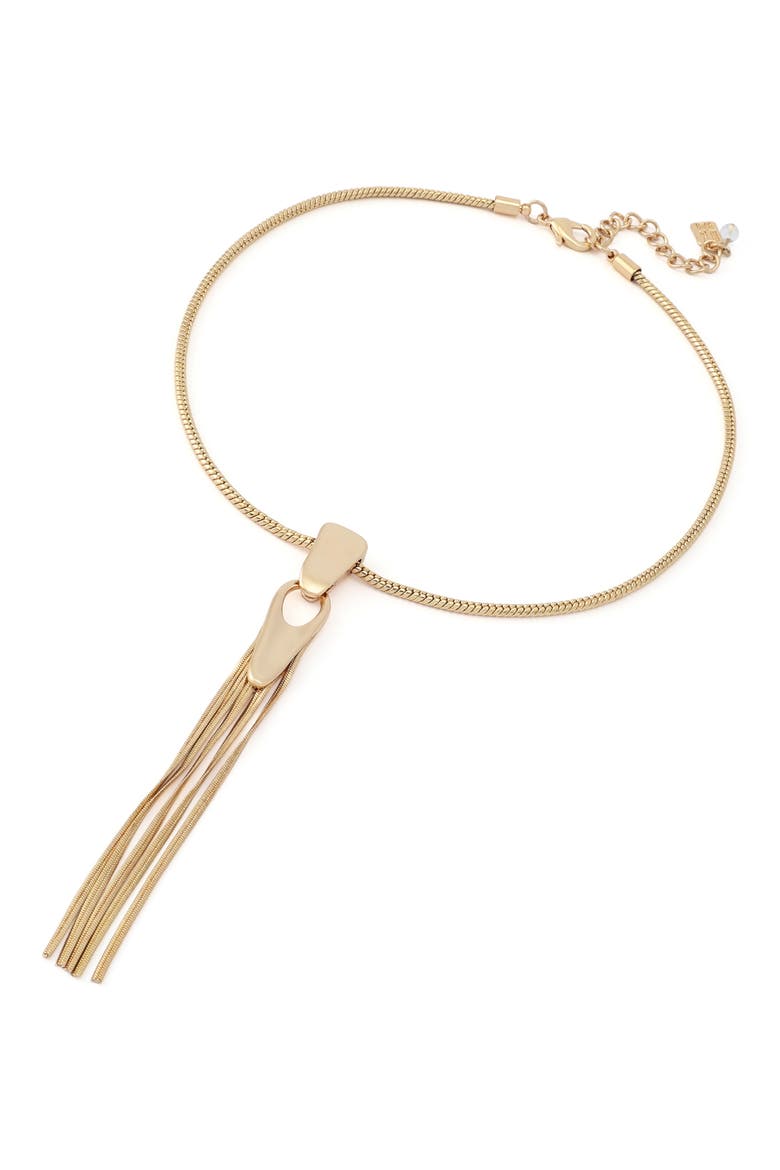 Fringe Pendant Necklace, Alternate, color, GOLD