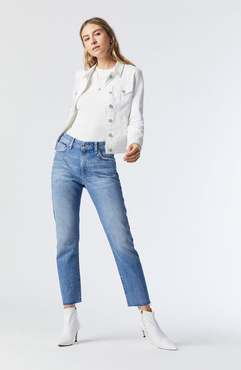 Mavi Jeans Samantha Crop Denim Trucker Jacket, Alternate, color, 