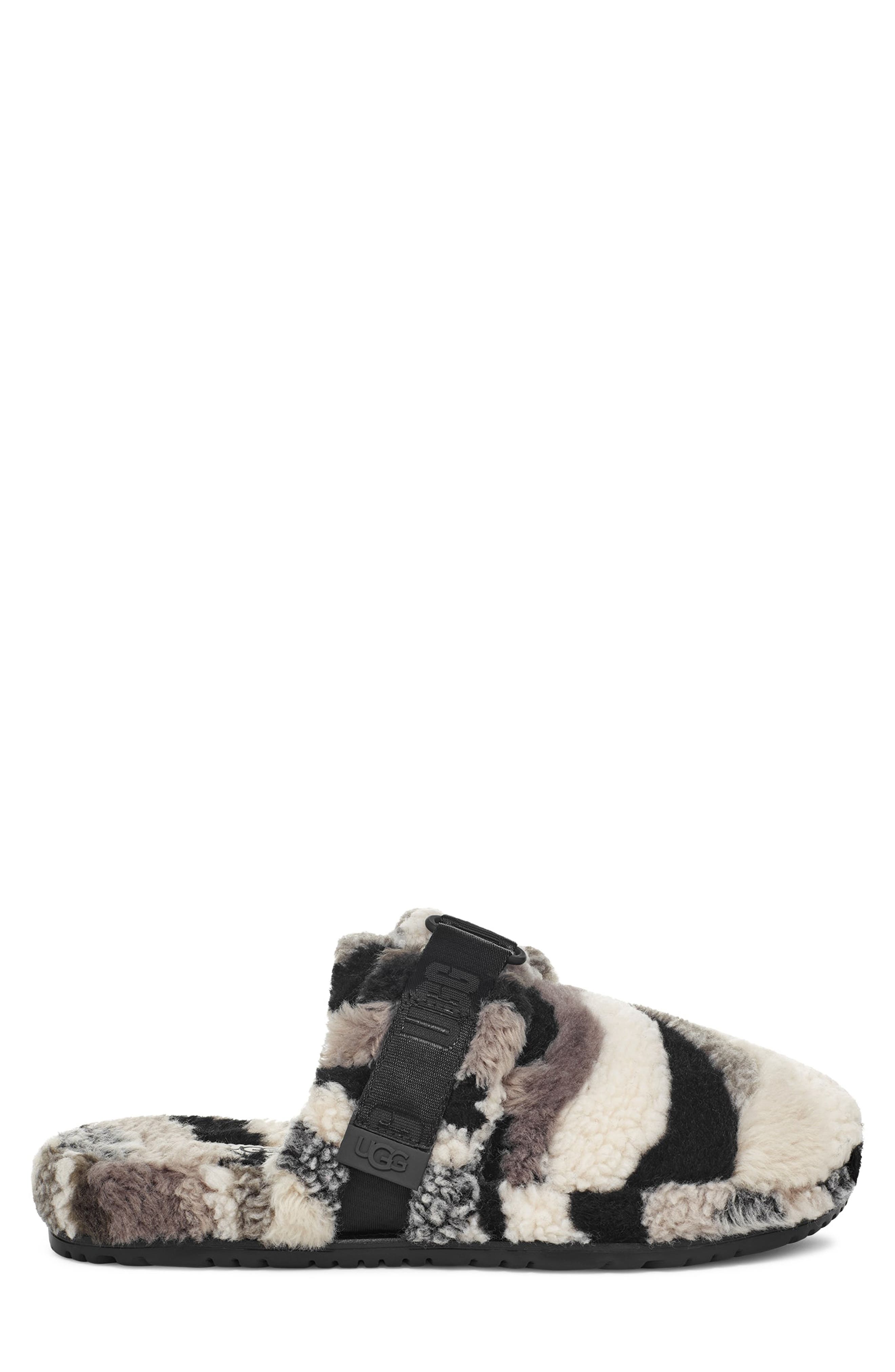 Fluff It Slipper with Genuine Shearling Lining, Alternate, color, GREY CALI COLLAGE
