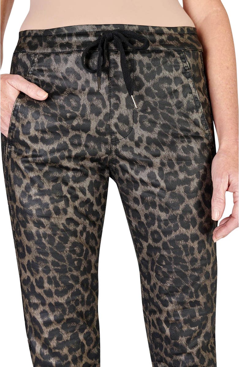 Alembika Leopard print slim-fit stretch jeans, Alternate, color, 