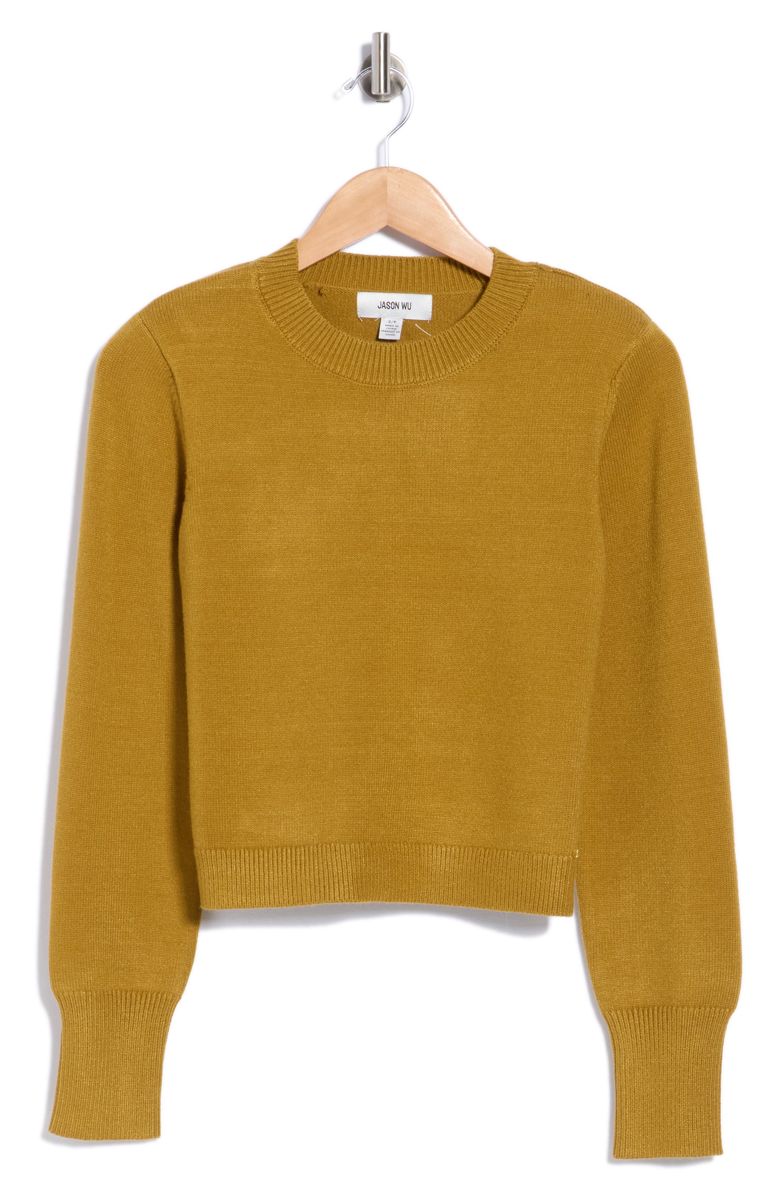 Shoulder Pad Crewneck Sweater