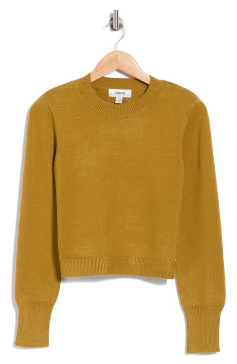 Shoulder Pad Crewneck Sweater