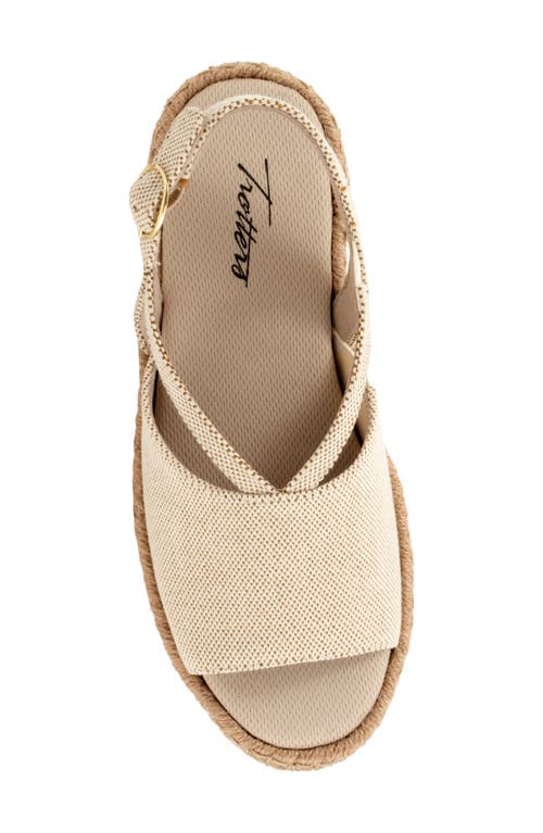 Trotters Pepper Slingback Espadrille Sandal In Natural Textile