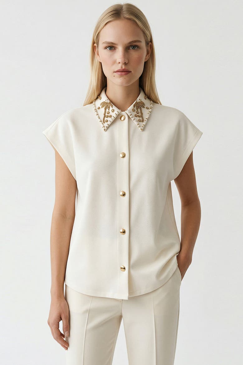 Laila Shirt, Alternate, color, ECRU