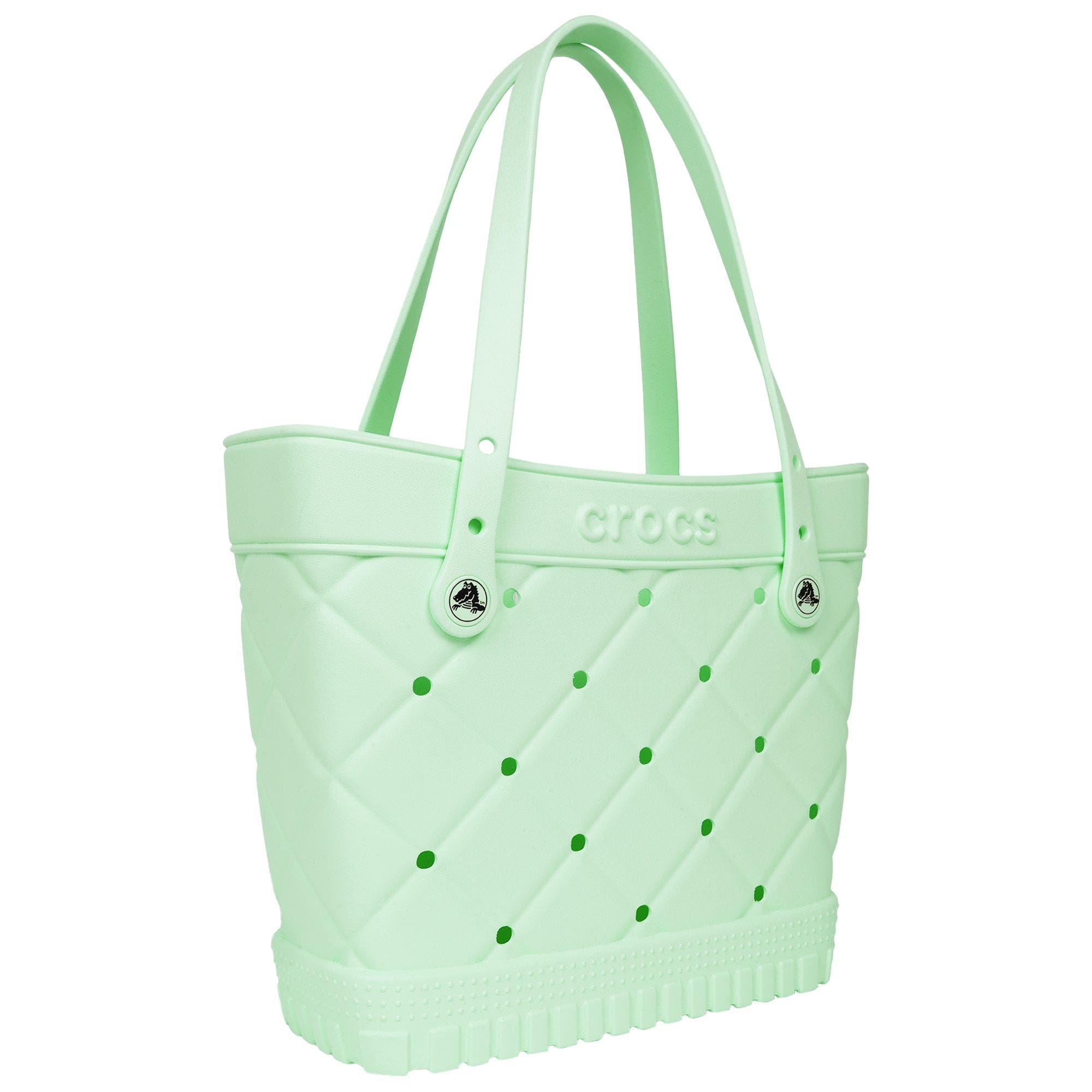 CROCS Medium Quilted Tote, Alternate, color, Serene Green