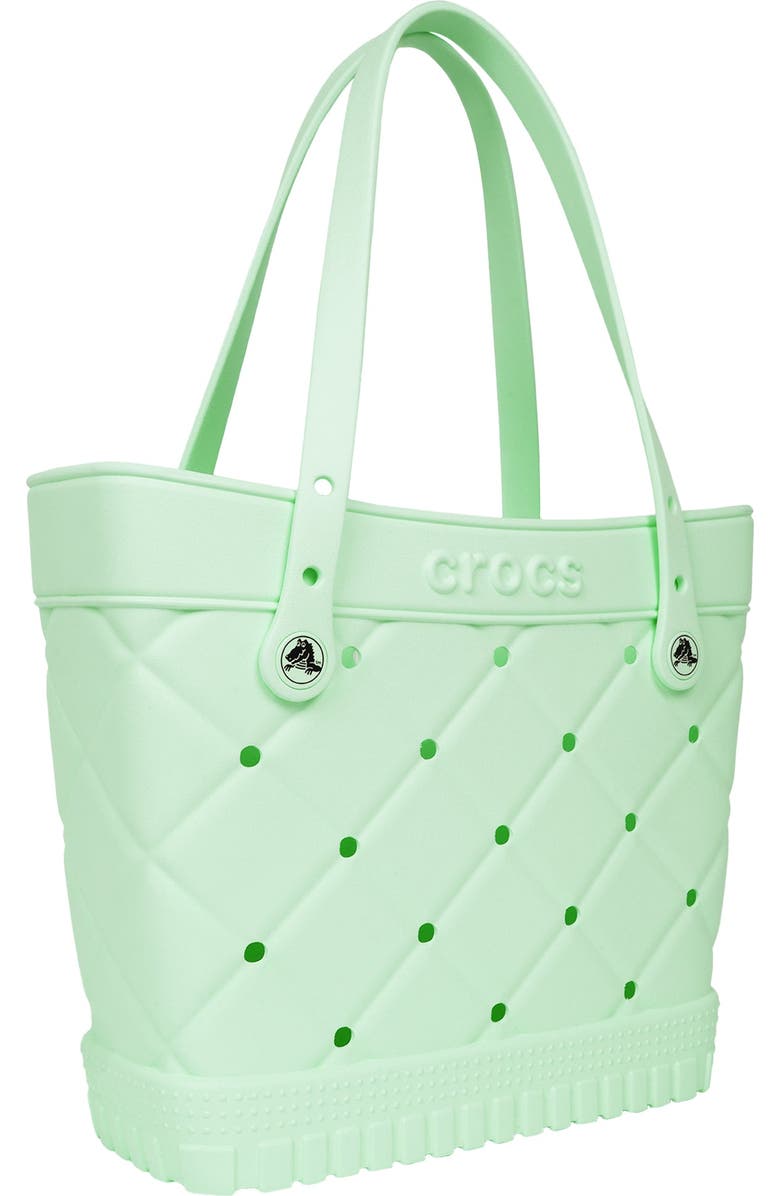 CROCS Medium Quilted Tote, Alternate, color, Serene Green