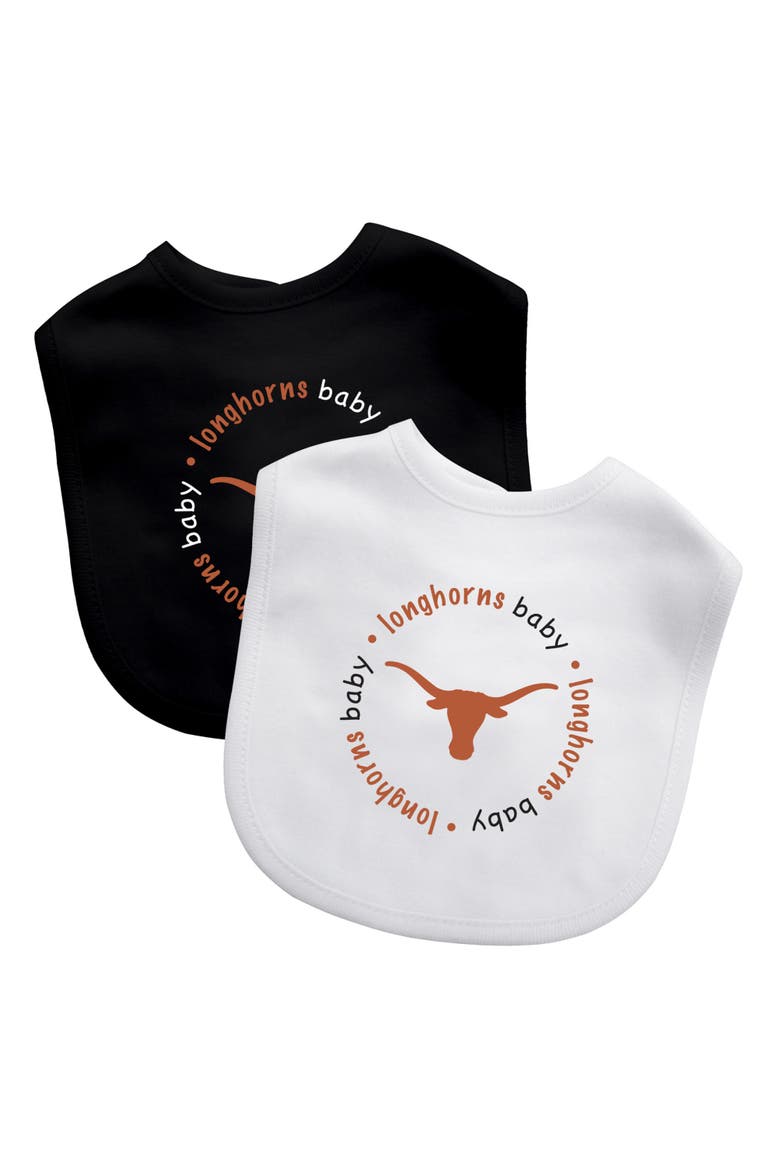 Texas Longhorns - Baby Bibs 2-Pack, Main, color, White