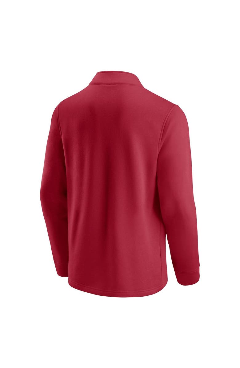 FANATICS Men's Fanatics Branded Red/Black Atlanta Falcons Block Party Quarter-Zip Jacket, Alternate, color,