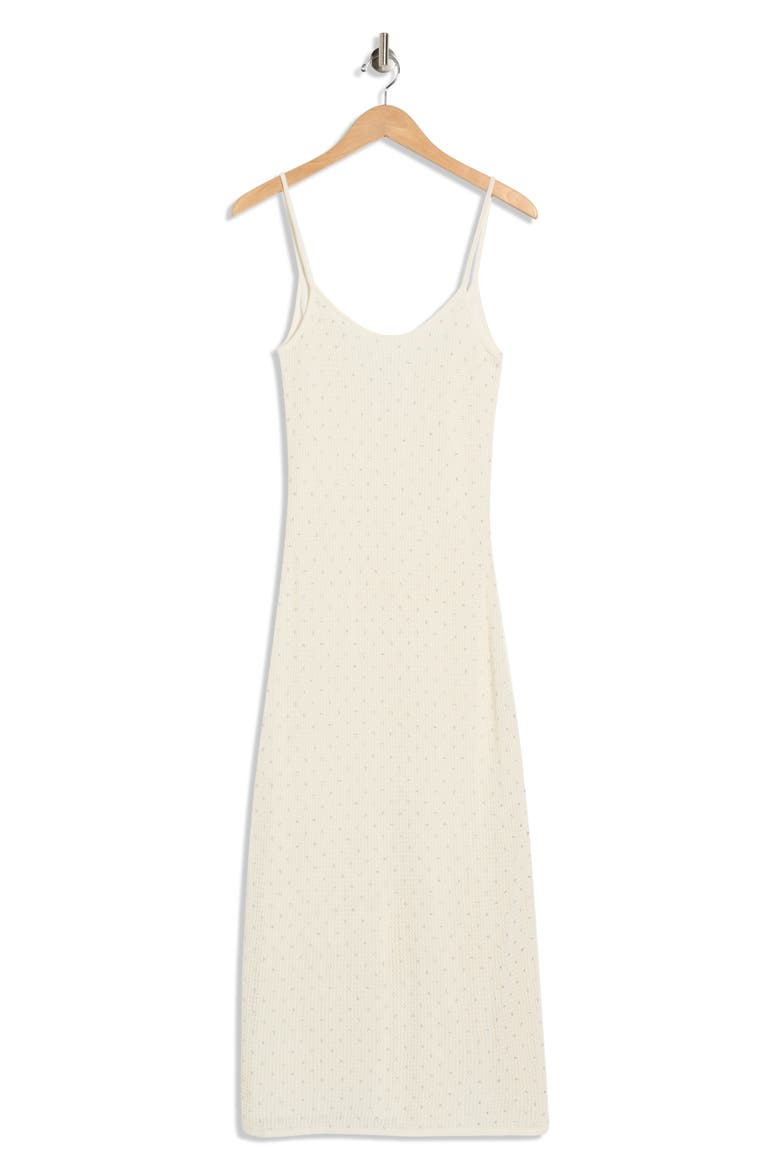 Lyra Embellished Knit Dress, Alternate, color, OFF WHITE