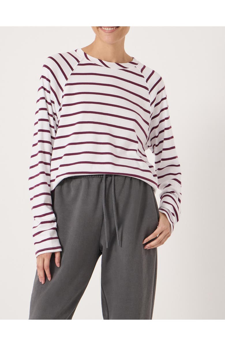 Hush Matilda Raglan Stripe Top, Alternate, color, Wine Red