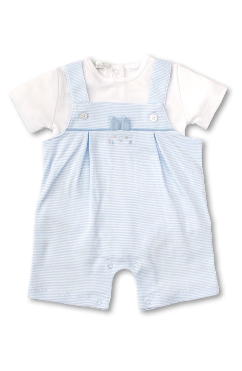 Kissy Kissy Bunny Buzz Bodysuit & Short Overalls Set, Main, color, 