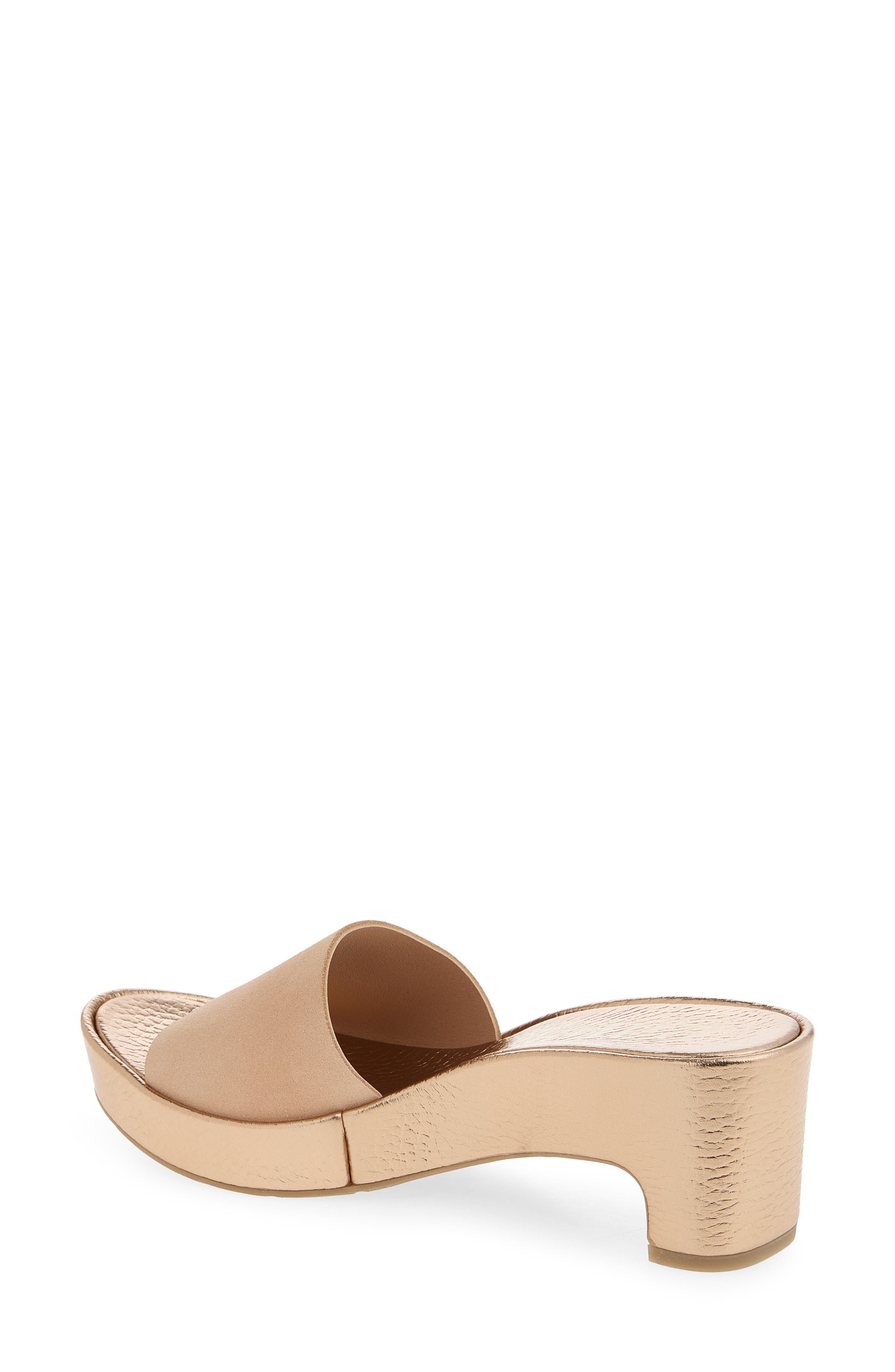 Pedro Garcia Diedra Leather Wedge Slide Sandal, Alternate, color, Plume Castoro-Rose Gold Cervo