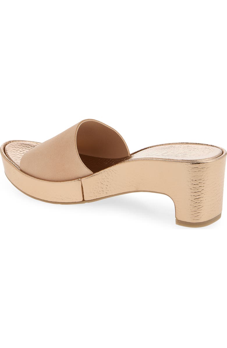 Pedro Garcia Diedra Leather Wedge Slide Sandal, Alternate, color, Plume Castoro-Rose Gold Cervo