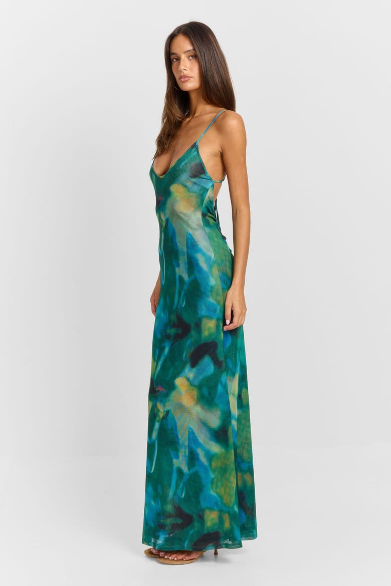 Vera Maxi Dress, Alternate, color, Green Print