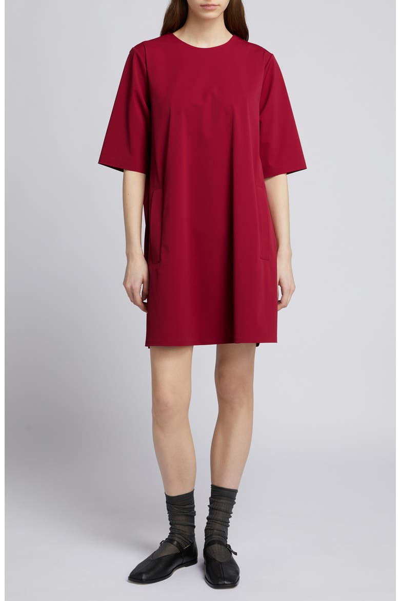 Pigna Jersey Shift Dress, Main, color, DARK RED
