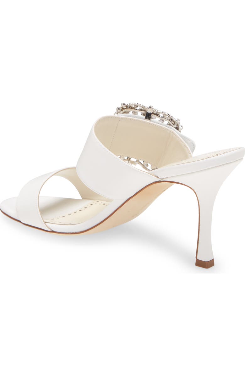 Manolo Blahnik Gable Crystal Buckle Slide Sandal, Alternate, color,