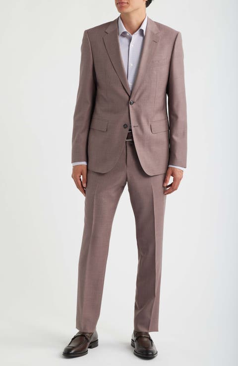 Huge Slim Fit Textured Virgin Wool Suit
