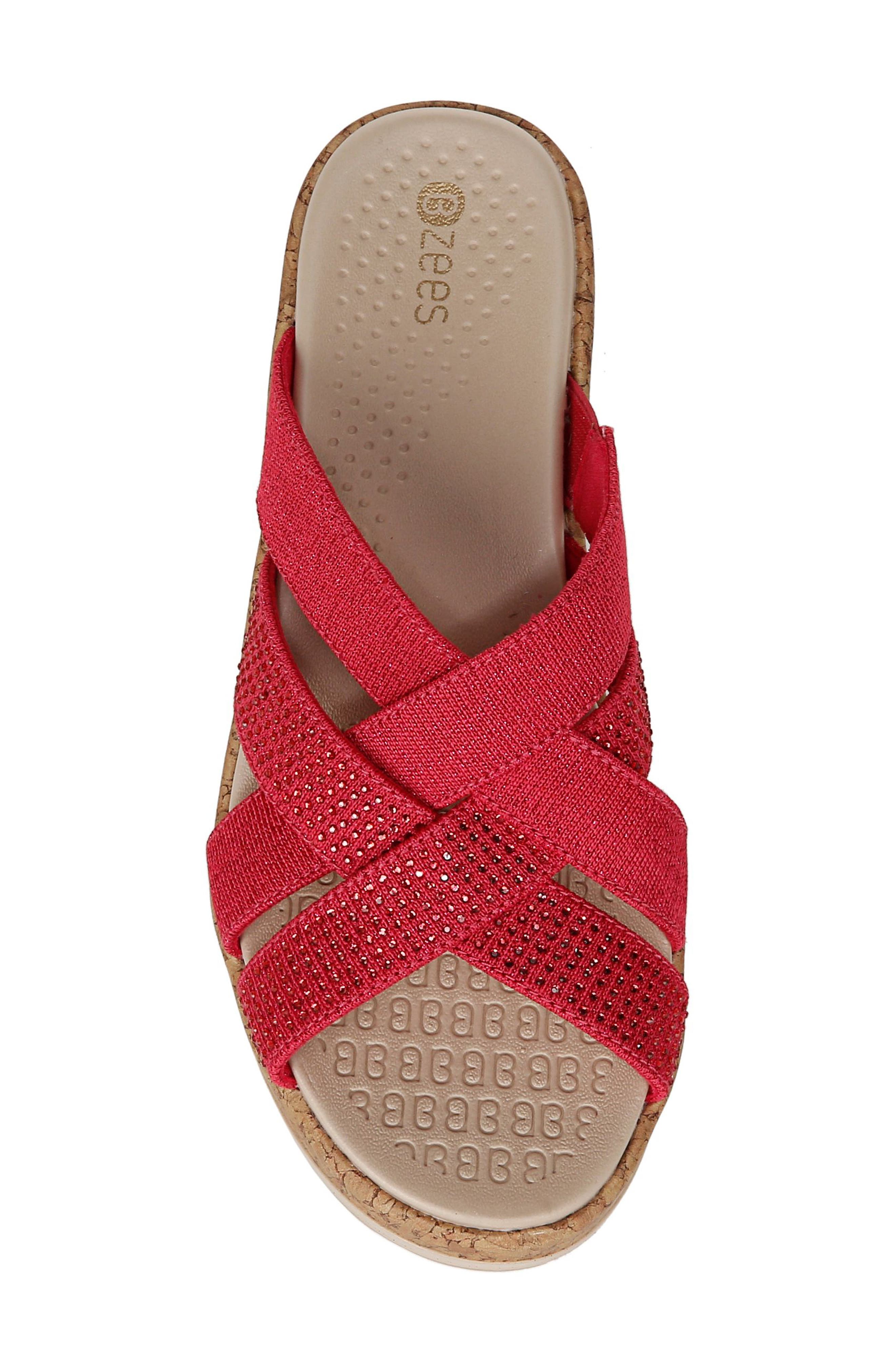 LifeStride Reign Crystal Embellished Slide Sandal, Alternate, color, Magenta