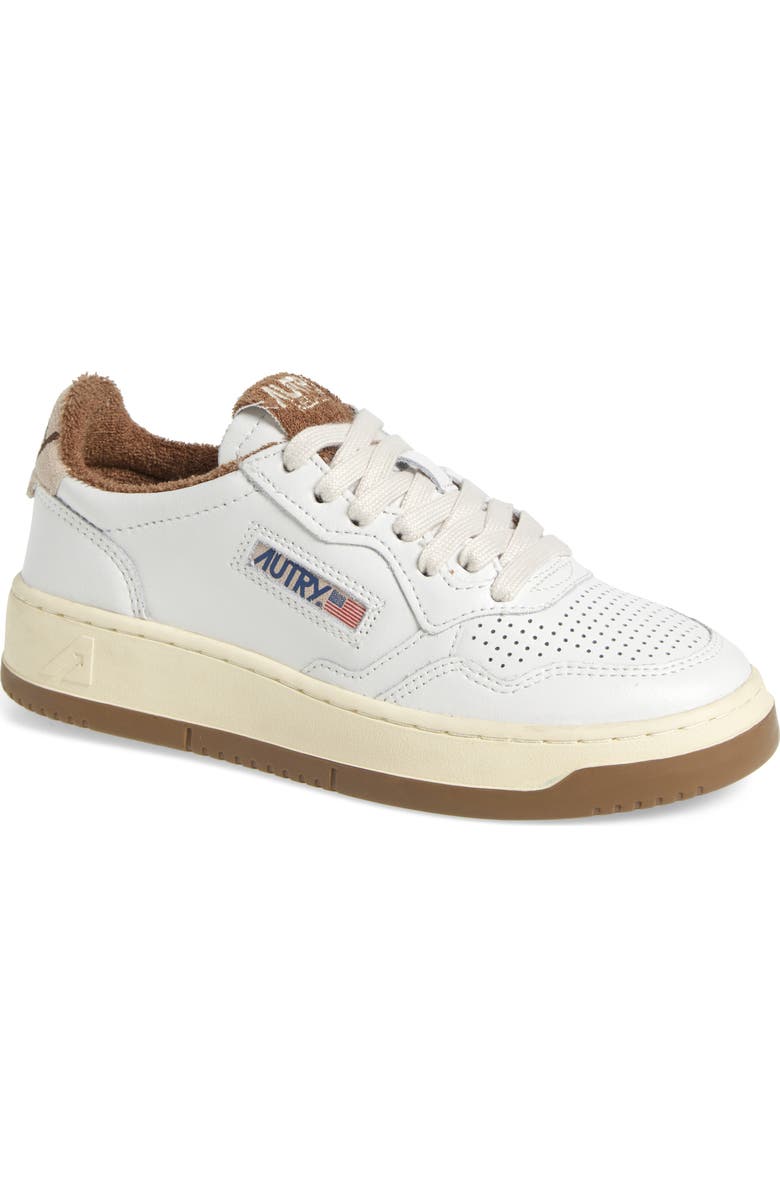 AUTRY Medalist Low Sneaker, Main, color, Brown/ White