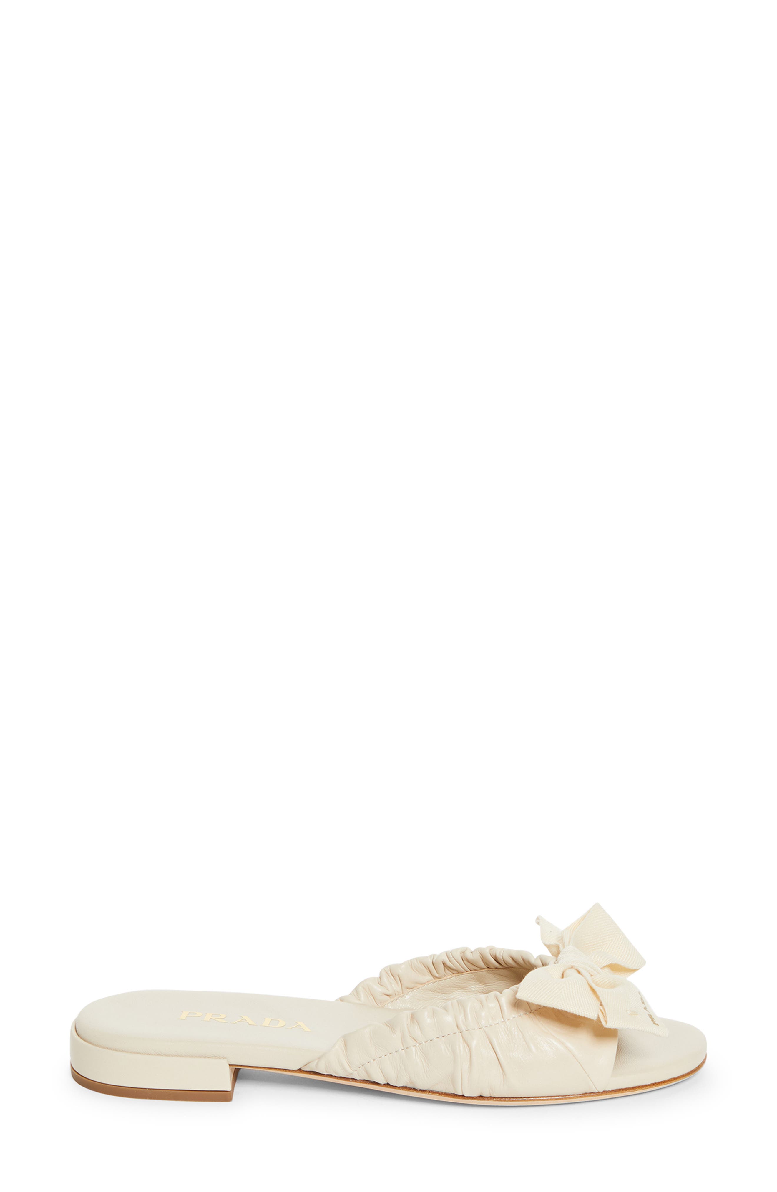 Bow Slide Sandal, Alternate, color, AVORIO