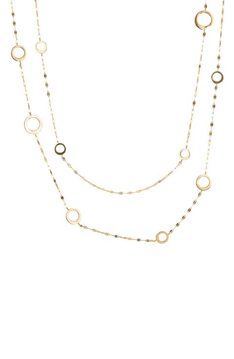 Tango 14K Gold Circle Station Layered Necklace