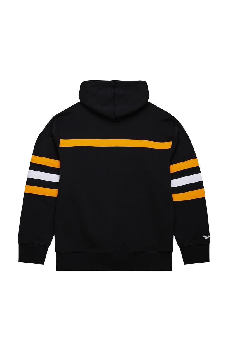 Mitchell 
Ness Men
s Mitchell 
Ness Black Boston Bruins Head Coach Slogan Pullover Hoodie, Alternate, color, Black