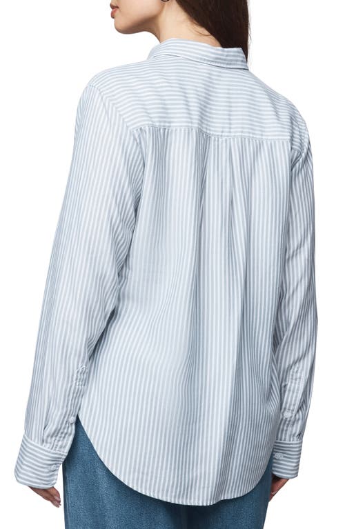 Splendid Kenna Stripe Relaxed-fit Button-up Shirt In Blue