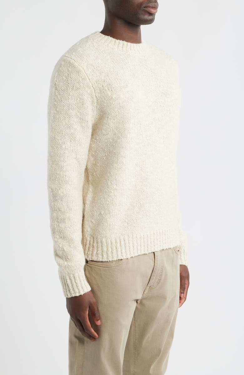 Nordstrom Italian Merino Wool Blend Crewneck Sweater, Alternate, color, Ivory Eggnog